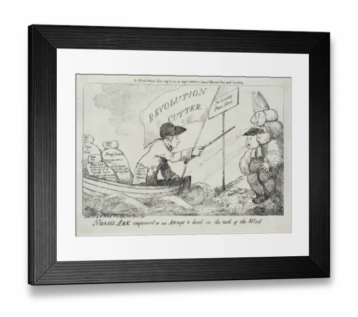 Framed Print : Noahs Ark improved, or an attempt to land in the teeth of t Framed Print : Noahs Ark improved, or an attempt to land in the teeth of t