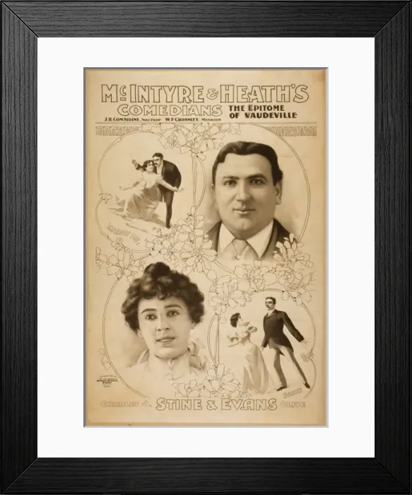 Framed Print : McIntyre & Heaths Comedians the epitome of vaudeville McInt Framed Print : McIntyre & Heaths Comedians the epitome of vaudeville McInt