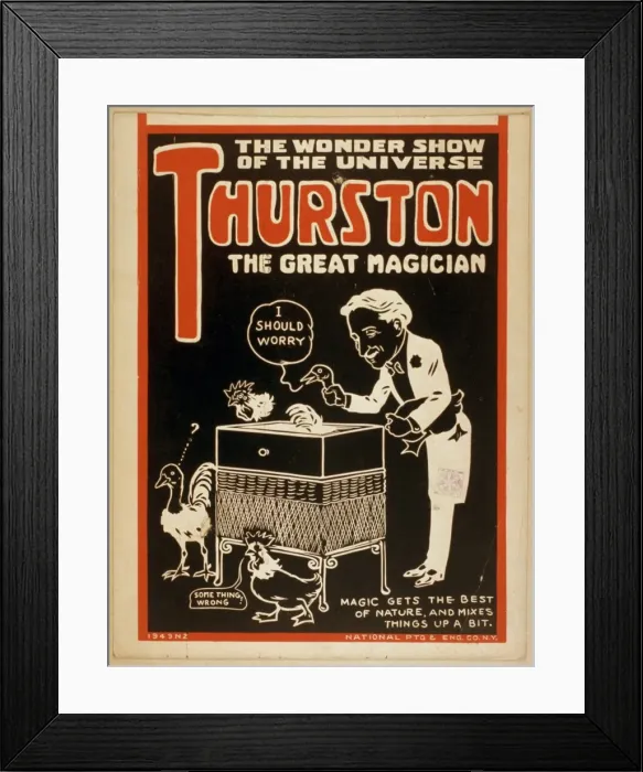 Framed Print : Thurston the great magician the wonder show of the universe Framed Print : Thurston the great magician the wonder show of the universe