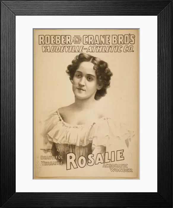 Framed Print : Roeber and Crane Bros Vaudeville-Athletic Co Framed Print : Roeber and Crane Bros Vaudeville-Athletic Co