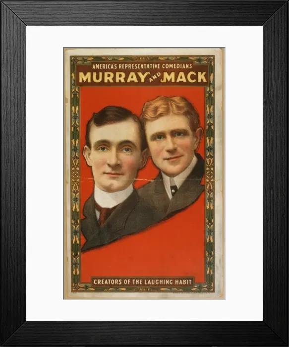 Framed Print : Americas representative comedians, Murray and Mack creators Framed Print : Americas representative comedians, Murray and Mack creators