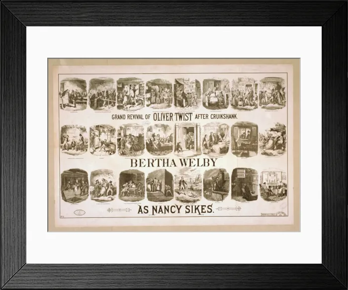Framed Print : Grand revival of Oliver Twist after Cruikshank Framed Print : Grand revival of Oliver Twist after Cruikshank
