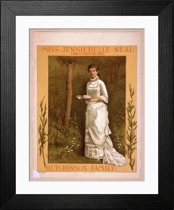 Framed Print : Miss Jenniebelle Neal, dramatic reader and pianist with Framed Print : Miss Jenniebelle Neal, dramatic reader and pianist with