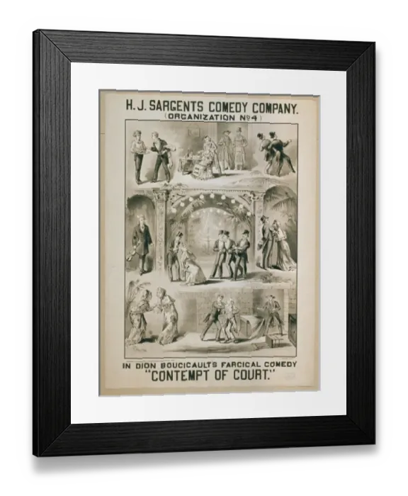Framed Print : HJ Sargents Comedy Company (organization no. 4) in Dion Bouc Framed Print : HJ Sargents Comedy Company (organization no. 4) in Dion Bouc