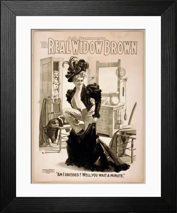 Framed Print : AQ Scammons The real Widow Brown Framed Print : AQ Scammons The real Widow Brown