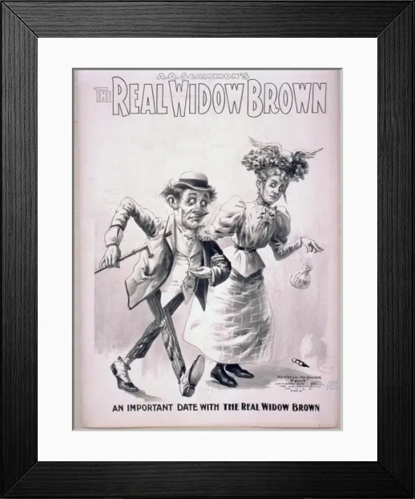 Framed Print : AQ Scammons The real Widow Brown Framed Print : AQ Scammons The real Widow Brown