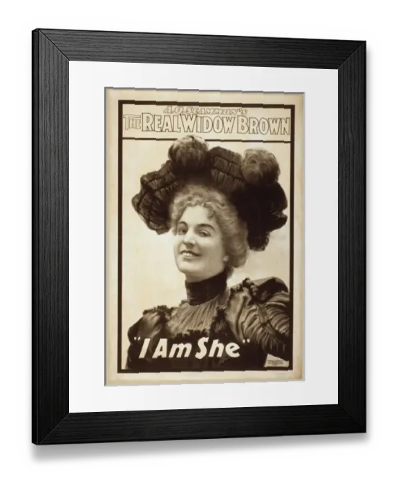 Framed Print : AQ Scammons The real Widow Brown Framed Print : AQ Scammons The real Widow Brown