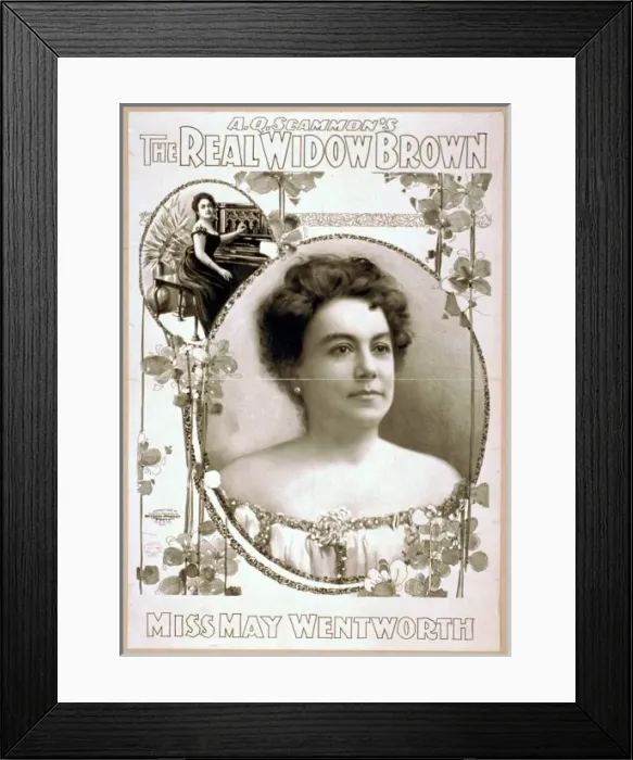 Framed Print : AQ Scammons The real Widow Brown Framed Print : AQ Scammons The real Widow Brown