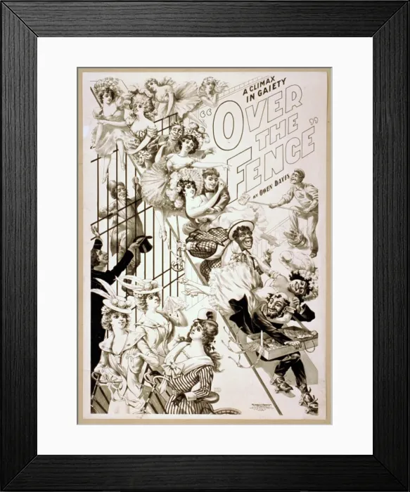 Framed Print : A climax in gaiety, Over the fence by Owen Davis Framed Print : A climax in gaiety, Over the fence by Owen Davis