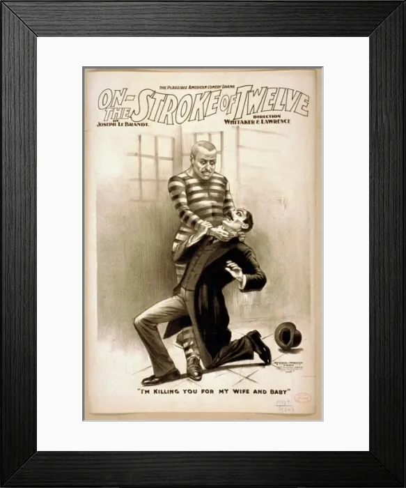 Framed Print : On the stroke of twelve the plausible American comedy drama Framed Print : On the stroke of twelve the plausible American comedy drama