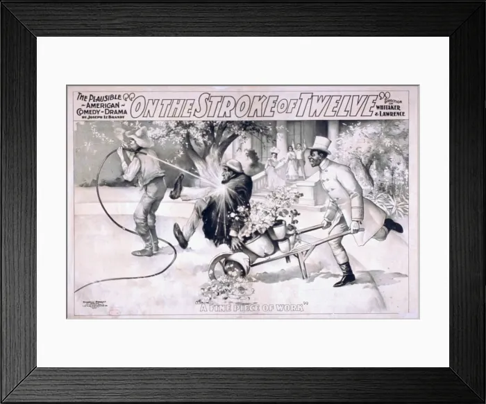 Framed Print : On the stroke of twelve the plausible American comedy drama Framed Print : On the stroke of twelve the plausible American comedy drama