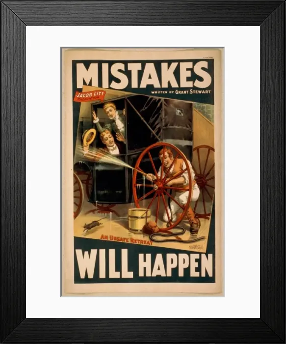 Framed Print : Mistakes will happen written by Grant Stewart Framed Print : Mistakes will happen written by Grant Stewart