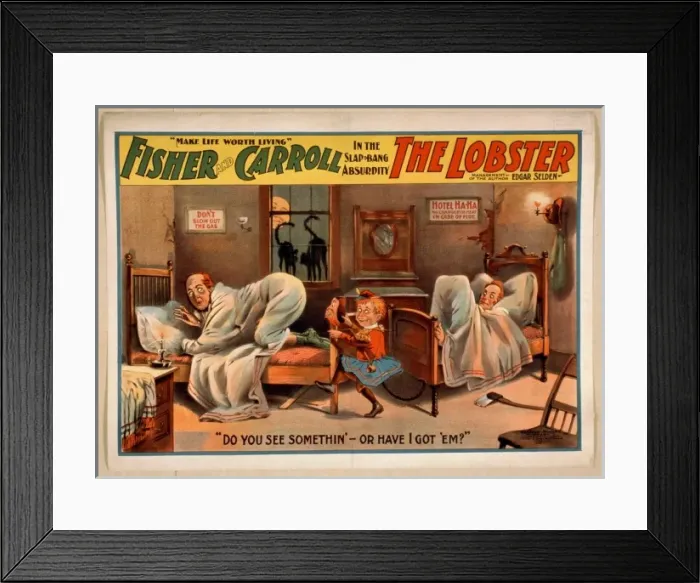 Framed Print : Fisher and Carroll in a slap-bang absurdity, The Lobster Framed Print : Fisher and Carroll in a slap-bang absurdity, The Lobster