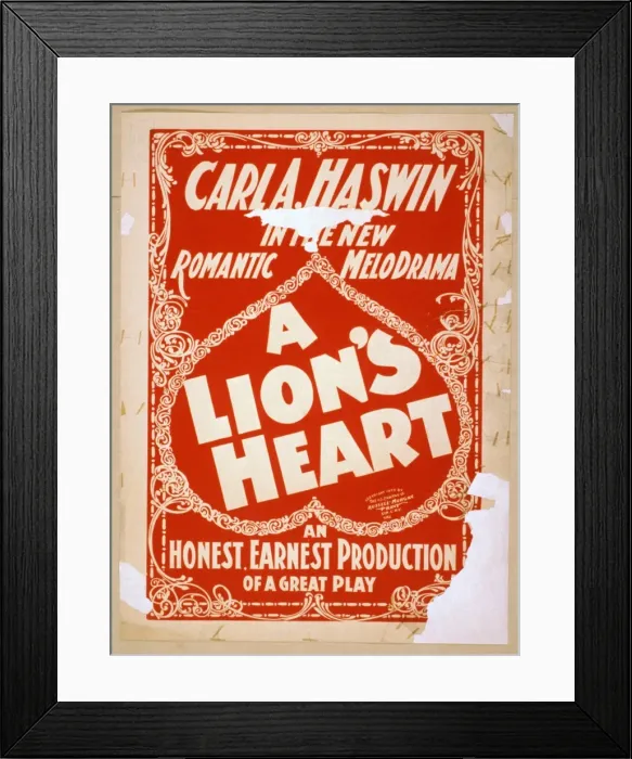 Framed Print : Carl A. Haswin in the new romantic melodrama, A lions heart Framed Print : Carl A. Haswin in the new romantic melodrama, A lions heart