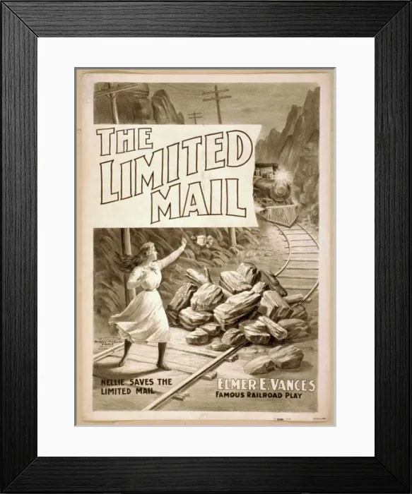 Framed Print : The limited mail Elmer E. Vances famous railroad play Framed Print : The limited mail Elmer E. Vances famous railroad play