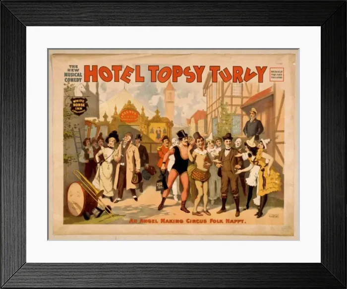 Framed Print : The new musical comedy, Hotel Topsy Turvy Framed Print : The new musical comedy, Hotel Topsy Turvy