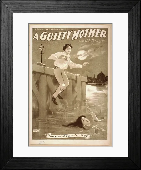Framed Print : 4 years an international success, A guilty mother a play tha Framed Print : 4 years an international success, A guilty mother a play tha