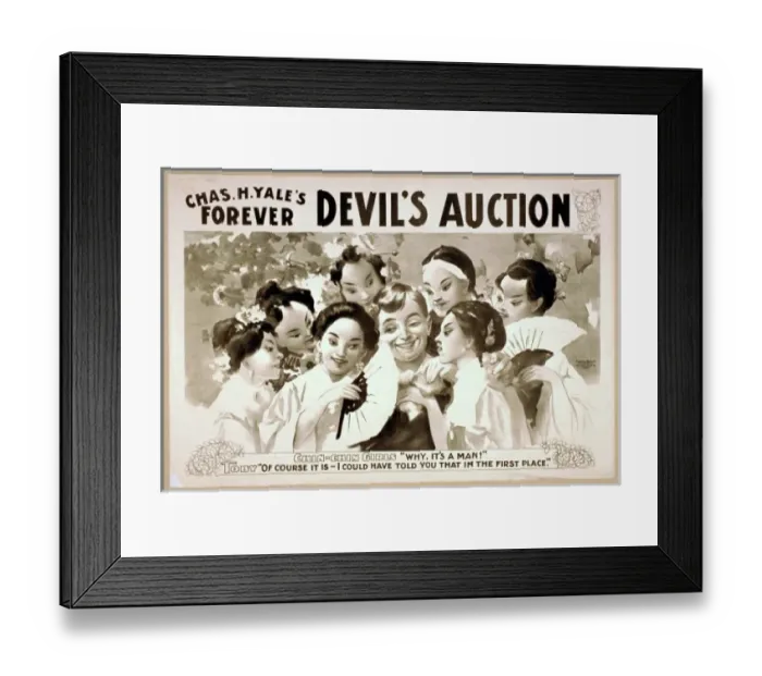 Framed Print : Chas. H. Yales forever Devils auction Framed Print : Chas. H. Yales forever Devils auction