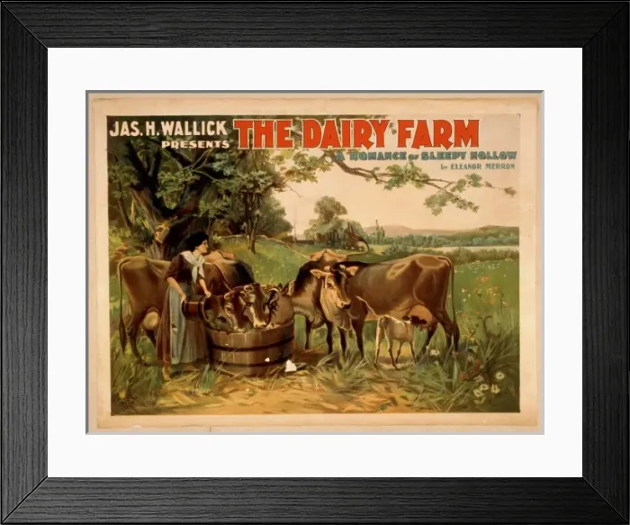 Framed Print : Jas. H. Wallick presents The dairy farm a romance of Sleepy Framed Print : Jas. H. Wallick presents The dairy farm a romance of Sleepy