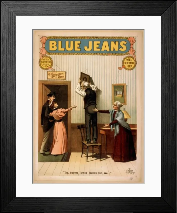 Framed Print : Blue jeans will never wear out : written by Joseph Arthur, a Framed Print : Blue jeans will never wear out : written by Joseph Arthur, a