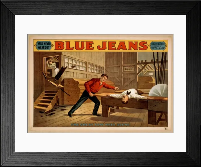 Framed Print : Blue jeans will never wear out : by Joseph Arthur, author of Framed Print : Blue jeans will never wear out : by Joseph Arthur, author of