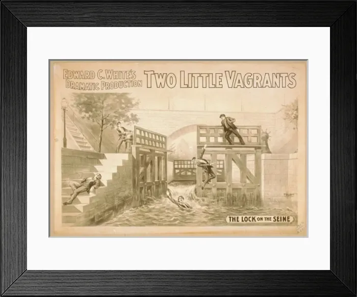 Framed Print : Edward C. Whites dramatic production, Two little vagrants Framed Print : Edward C. Whites dramatic production, Two little vagrants