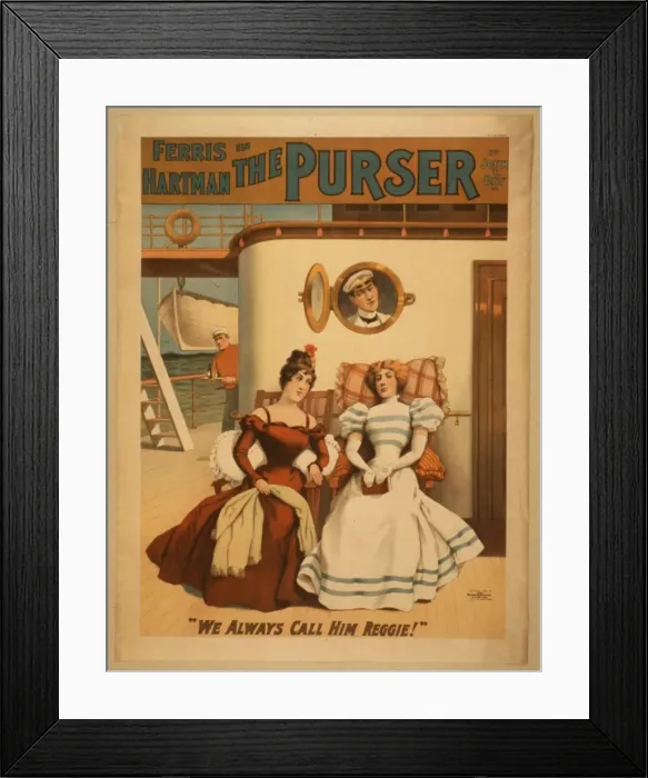 Framed Print : Ferris Hartman in The purser by John T. Day Framed Print : Ferris Hartman in The purser by John T. Day