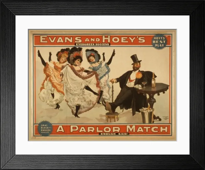 Framed Print : Evans and Hoeys evergreen success, A parlor match enough sa Framed Print : Evans and Hoeys evergreen success, A parlor match enough sa