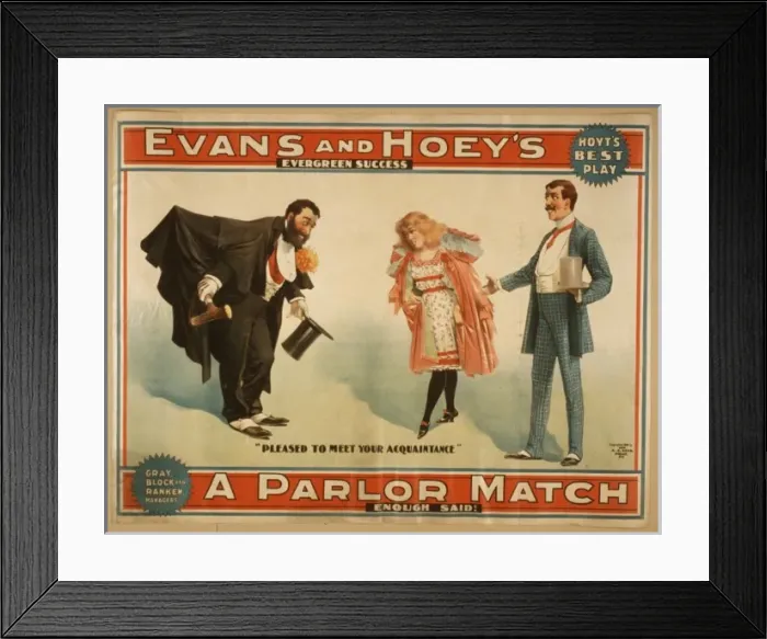 Framed Print : Evans and Hoeys evergreen success, A parlor match enough sa Framed Print : Evans and Hoeys evergreen success, A parlor match enough sa