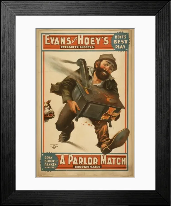 Framed Print : Evans and Hoeys evergreen success, A parlor match enough sa Framed Print : Evans and Hoeys evergreen success, A parlor match enough sa