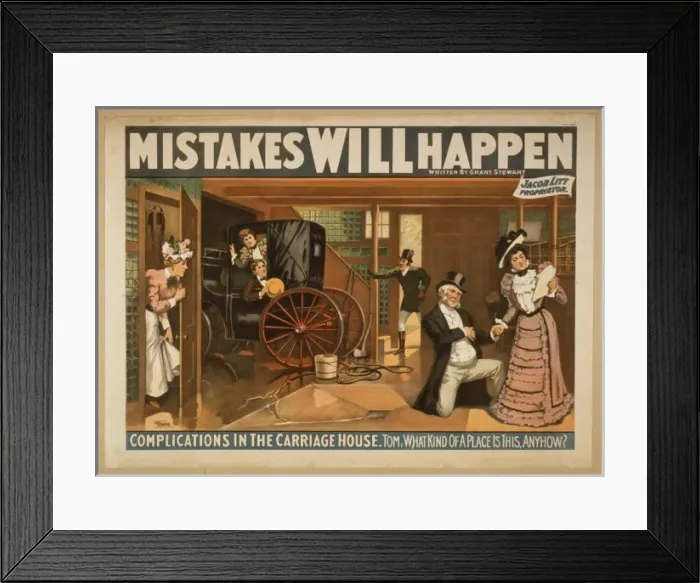 Framed Print : Mistakes will happen written by Grant Stewart Framed Print : Mistakes will happen written by Grant Stewart