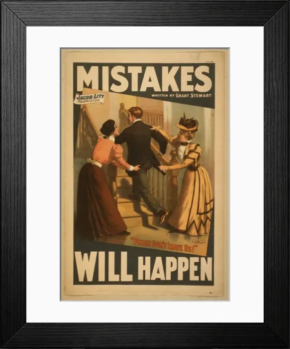 Framed Print : Mistakes will happen written by Grant Stewart Framed Print : Mistakes will happen written by Grant Stewart