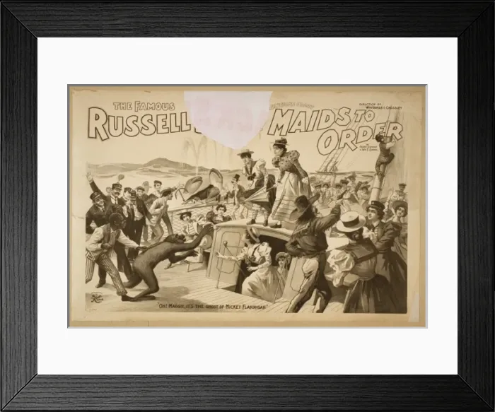 Framed Print : The famous Russell Bros. in the pretentious oddity, Maids to Framed Print : The famous Russell Bros. in the pretentious oddity, Maids to
