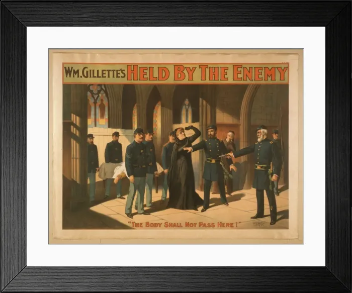 Framed Print : Wm. Gillettes Held by the enemy Framed Print : Wm. Gillettes Held by the enemy