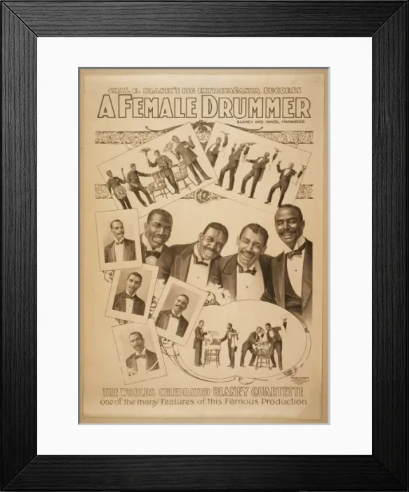 Framed Print : Chas. E. Blaneys big extravaganza success, A female drummer Framed Print : Chas. E. Blaneys big extravaganza success, A female drummer