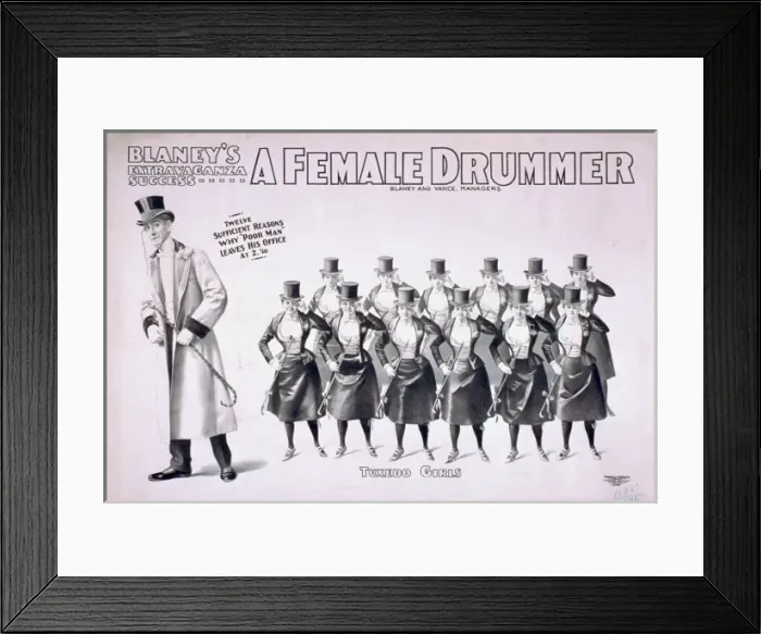Framed Print : Blaneys extravaganza success, A female drummer Framed Print : Blaneys extravaganza success, A female drummer
