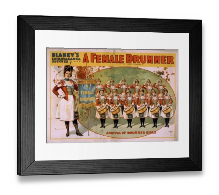 Framed Print : Blaneys extravaganza success, A female drummer Framed Print : Blaneys extravaganza success, A female drummer