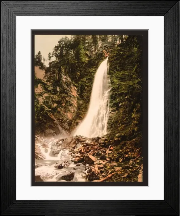 Framed Print : Valley of Lys and Cascade de Cocur, Luchon, Pyrenees, France Framed Print : Valley of Lys and Cascade de Cocur, Luchon, Pyrenees, France