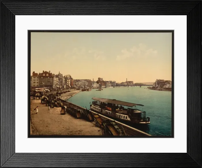Framed Print : The quay, Liege, Belgium The quay, Liege, Belgium Framed Print : The quay, Liege, Belgium The quay, Liege, Belgium