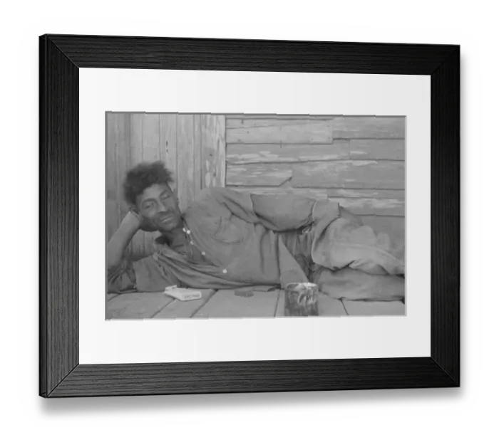 Framed Print : Unemployed trapper, Plaquemines Parish, Louisiana Framed Print : Unemployed trapper, Plaquemines Parish, Louisiana