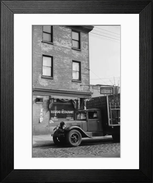 Framed Print : Restaurant near railroad yards, Camden, New Jersey Framed Print : Restaurant near railroad yards, Camden, New Jersey
