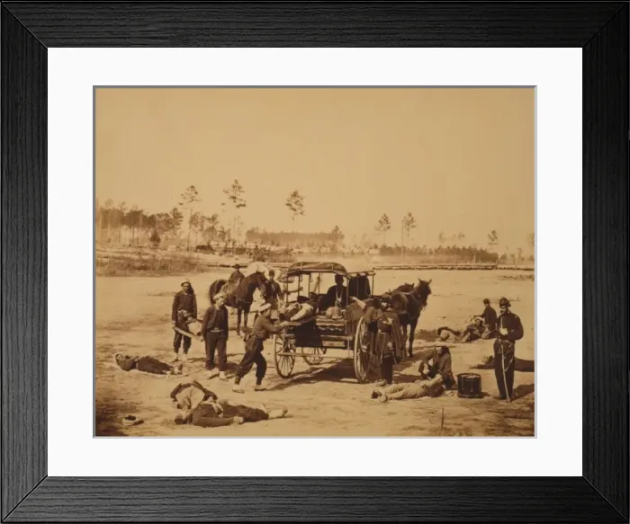 Framed Print : Ambulance drill at Headquarters Army of Potomac, near Brandy Framed Print : Ambulance drill at Headquarters Army of Potomac, near Brandy