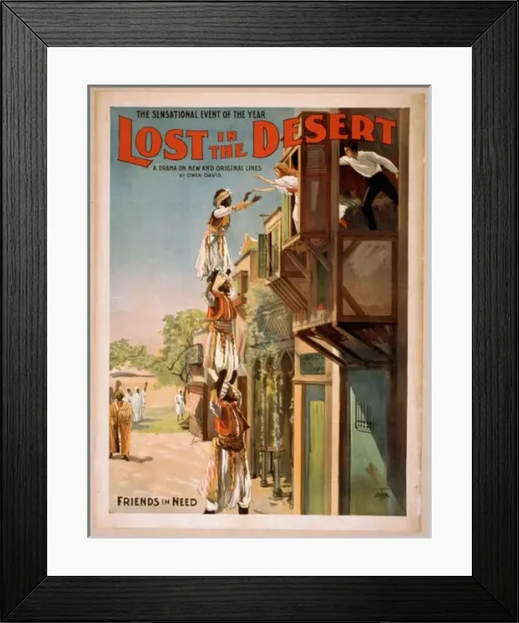 Framed Print : Lost in the desert the sensational event of the year : a dra Framed Print : Lost in the desert the sensational event of the year : a dra