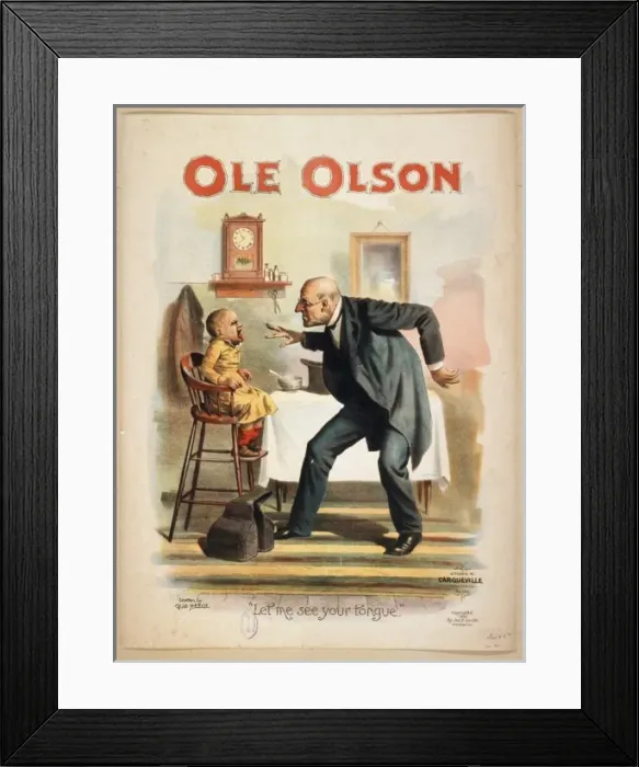 Framed Print : Ole Olson. Date c1890 Framed Print : Ole Olson. Date c1890