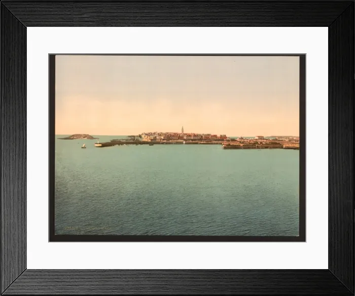 Framed Print : General view from the fort, St. Malo, France Framed Print : General view from the fort, St. Malo, France