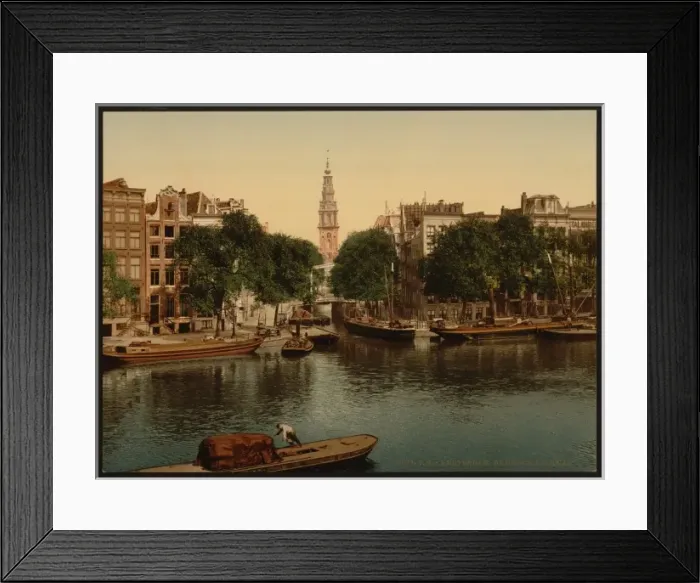 Framed Print : Groen Burgwal (canal), Amsterdam, Holland Framed Print : Groen Burgwal (canal), Amsterdam, Holland