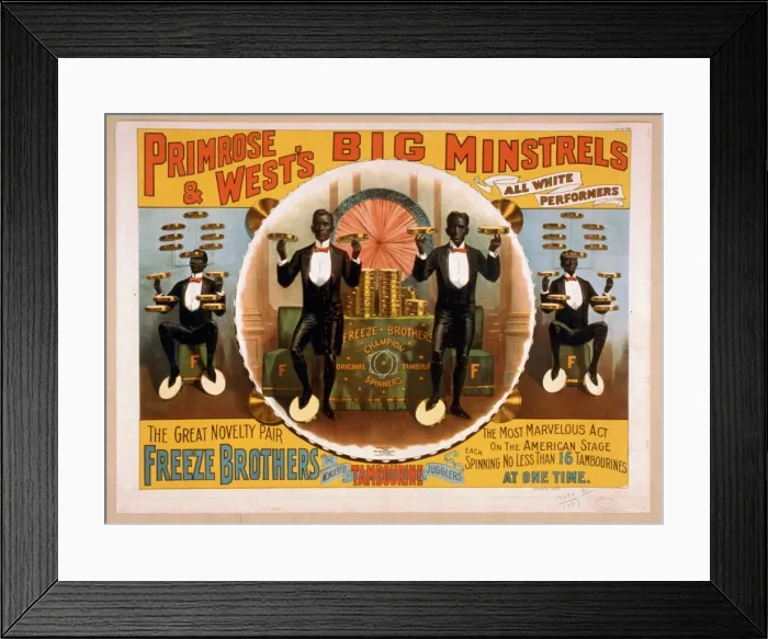 Framed Print : Primrose & Wests Big Minstrels all white performers Primros Framed Print : Primrose & Wests Big Minstrels all white performers Primros