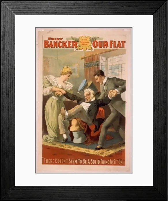 Framed Print : Emily Bancker in the screaming comedy, Our flat Framed Print : Emily Bancker in the screaming comedy, Our flat