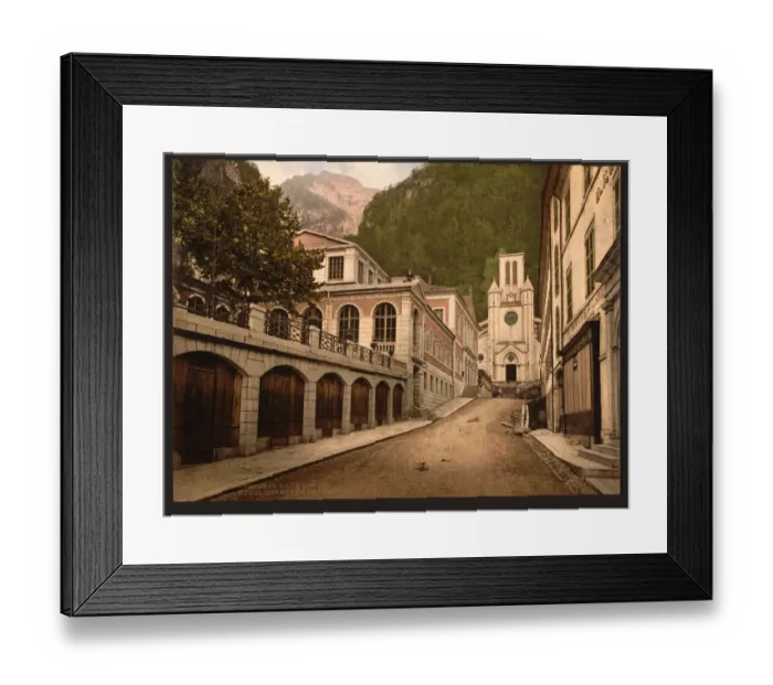 Framed Print : Establishment thermal, Eaux Bonnes, Pyrenees, France Framed Print : Establishment thermal, Eaux Bonnes, Pyrenees, France