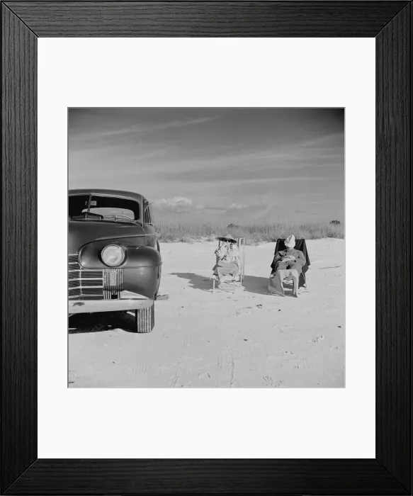 Framed Print : Guests of Sarasota trailer park, Sarasota, Florida, enjoying Framed Print : Guests of Sarasota trailer park, Sarasota, Florida, enjoying